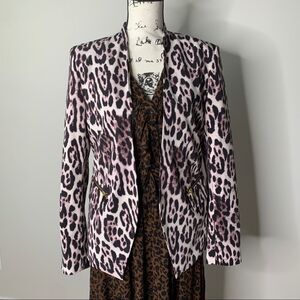 Robert Rodriguez‎ leopard print open blazer jacket
